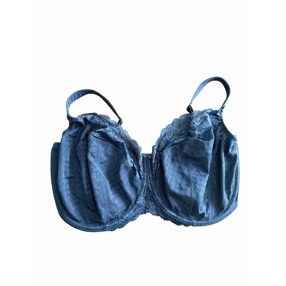 Panache Bra Size 36K Navy Blue 7285 Envy Underwire Balconette Lace #GG15-1